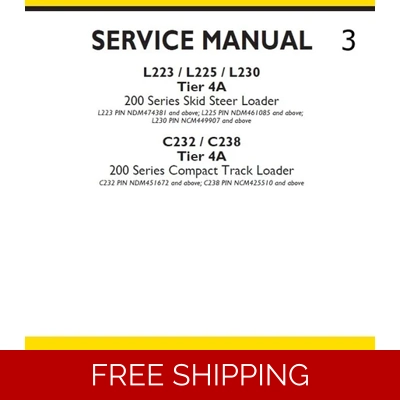 NEW HOLLAND 200 SERIES SKID STEER LOADER SERVICE REPAIR MANUAL